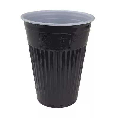 Thermobecher / Automatenbecher, braun-weiß, 0,18l, PS